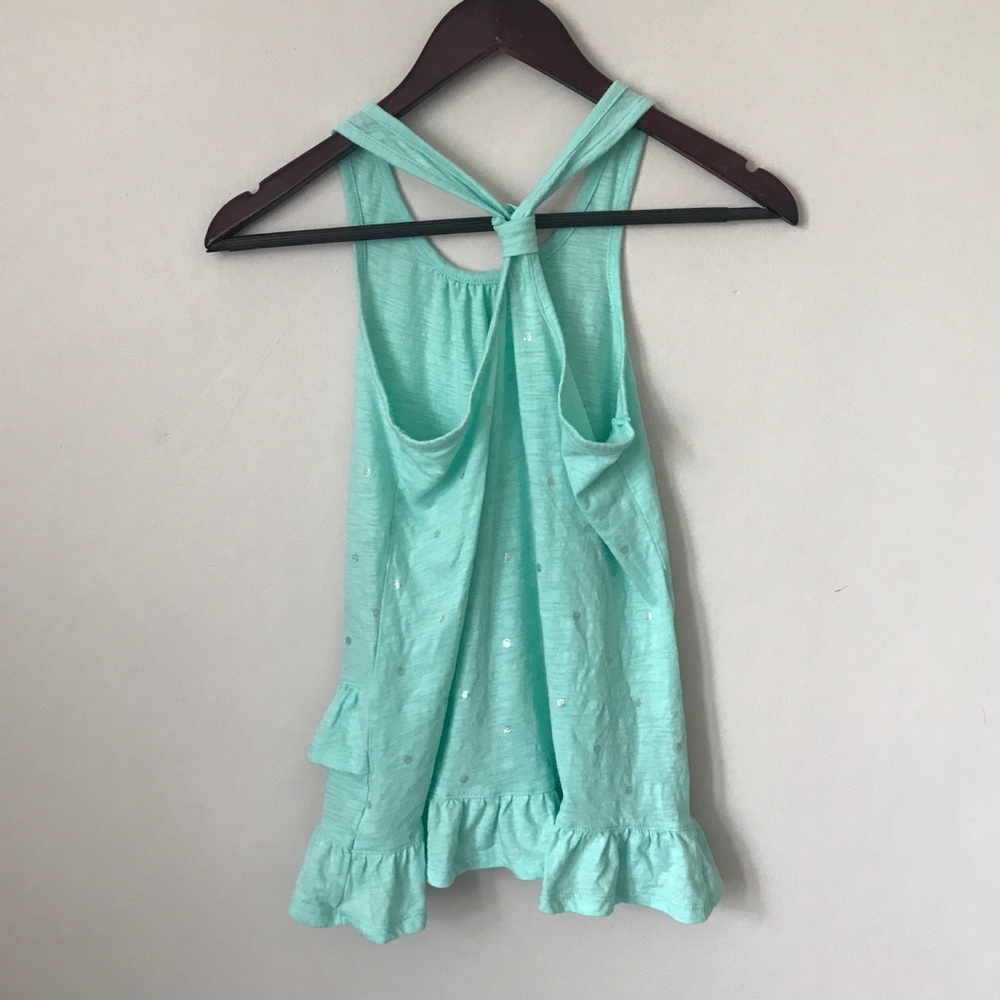 Turquoise Ruffle Tank - Picture 2 of 2